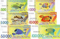 ​Кабо Дахла набор из 6-ти банкнот 2013 год Рыбы