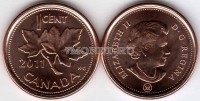 монета Канада 1 цент 2011 год 