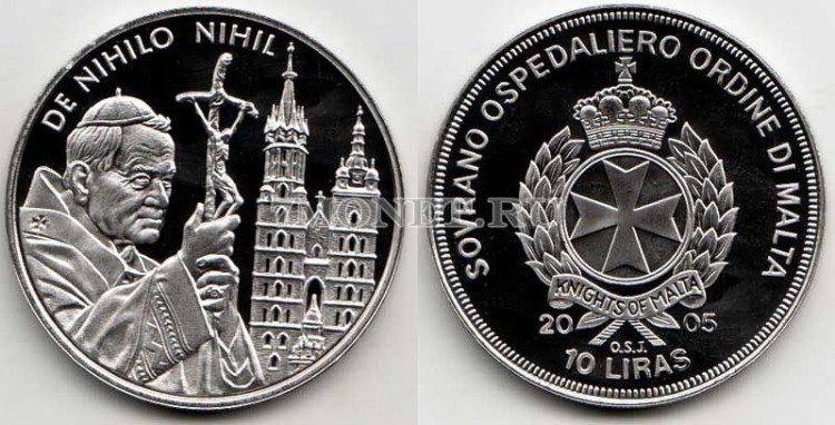 монета Мальта 10 лир 2005 год DE NIHILO NIHIL proof