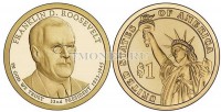 США 1 доллар 2014D год Франклин Рузвельт, 32-й президент США