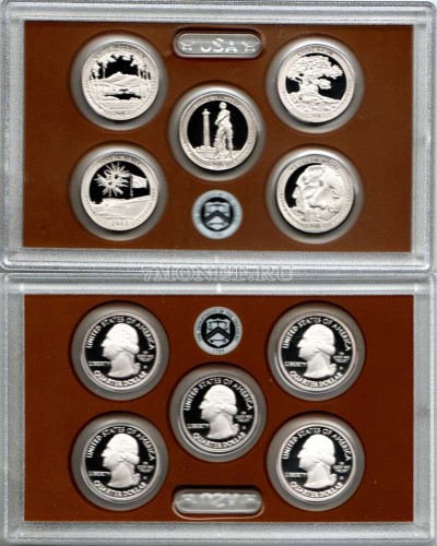 США набор из 5-ти квотеров 2013 года  Proof