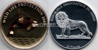 монета Конго 10 франков 2003 год Касатка