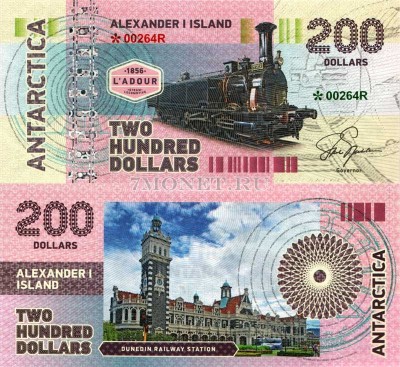 бона Остров Земля Александра I 200 долларов 2017 год