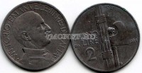 монета Италия 2 лиры 1924 год