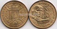 монета Уругвай 5 новых песо 1976 год 250 лет со дня основания Монтевидео