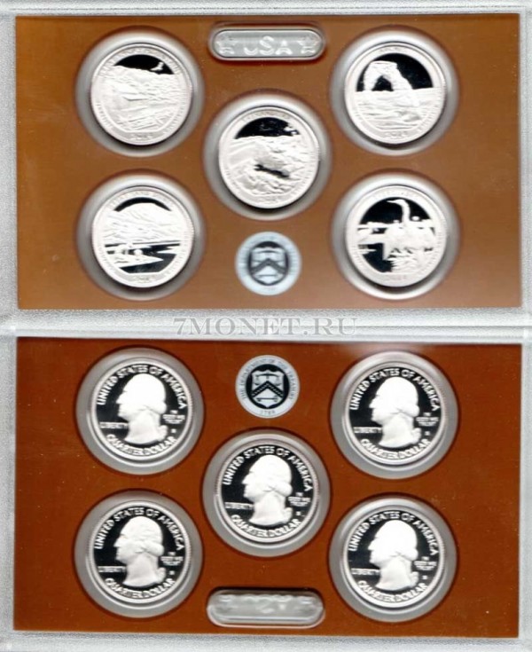 США набор из 5-ти квотеров 2014S года PROOF