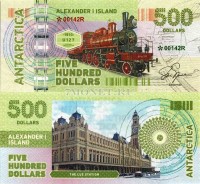 бона Остров Земля Александра I 500 долларов 2017 год