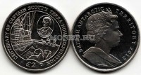 монета Британские антарктические территории 2 фунта 2012 год 100-летие Британской антарктической экспедиции