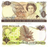 бона Новая Зеландия 1 доллар 1981 - 1985 годы