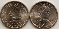 монета США 1 доллар 2002 год годовой