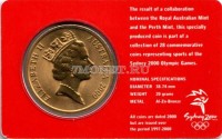 монета Австралия 5 долларов 2000 год Олимпийские игры в Сиднее - Хоккей на траве, в буклете 5 из 28