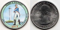 США 25 центов 2013P год штат Огайо Победа Перри и Международный Мемориал Мира, 17-й,  эмаль