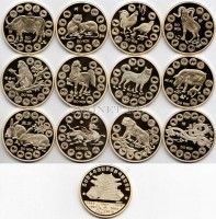 Северная Корея набор из 12 монет 50 вон Лунный календарь