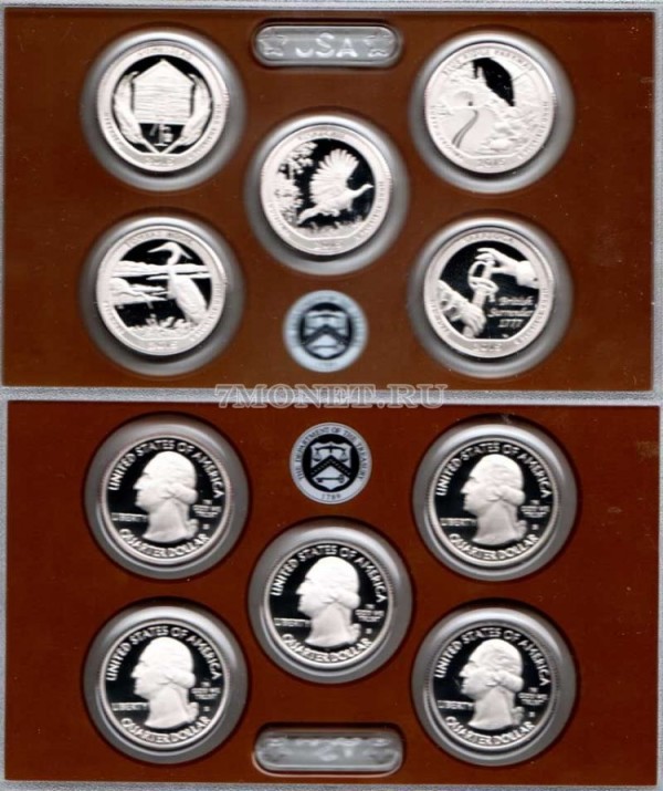 США набор из 5-ти квотеров 2015S года PROOF