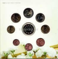 Финляндия набор из 8-ми монет и жетона 2010 год Счастливая пара, в буклете