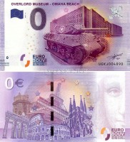 0 евро 2017 год сувенирная банкнота. Музей «Оверлорд» D-Day