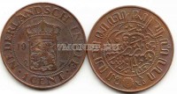 монета Нидерландская Ост-Индия 1 цент 1919 год