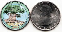 США 25 центов 2013Р год штат Невада парк Грейт-Бейсин, 18-й,  эмаль