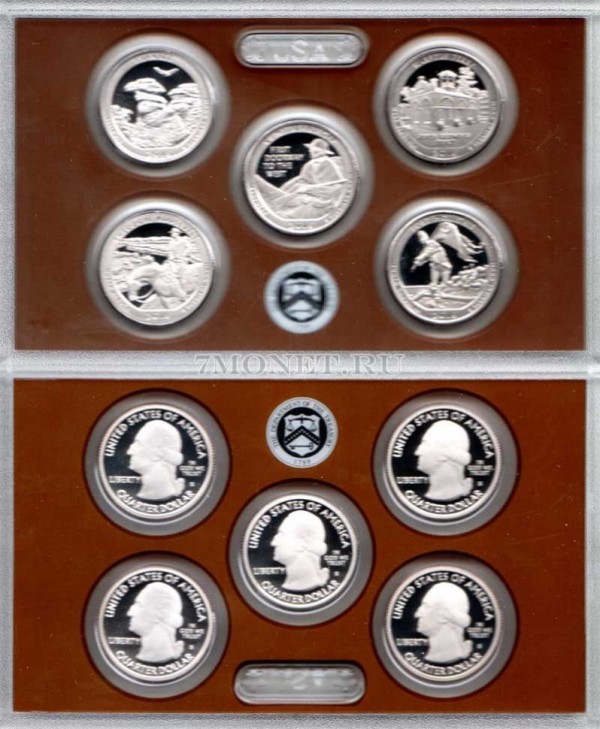 США набор из 5-ти квотеров 2016S года  PROOF