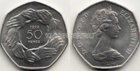 монета Великобритания 50 пенсов 1973 год Вступление в Европейское Экономическое Сообщество