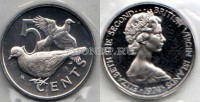 монета Виргинские острова 5 центов 1974 год Горлицы-Зенайды