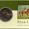 монета Австралия 5 долларов 2000 год Лошадь Фар Лап, в буклете