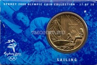 монета Австралия 5 долларов 2000 год Олимпийские игры в Сиднее - Парусный спорт, в буклете 17 из 28