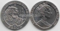 монета Остров Мэн 1 крона 1998 год тигра