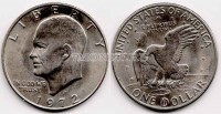 монета США 1 доллар 1972 год Эйзенхауер