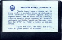 монета Югославия 100 динар 1985 год 40 лет Победы и освобождения Югославии от фашизма, в банковской упаковке