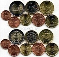 ЕВРО набор из 8-ми монет Словакия