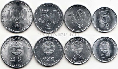 Северная Корея набор из 4-х монет 2005 год