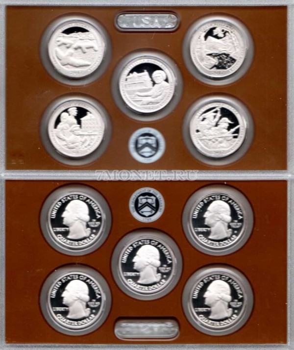 США набор из 5-ти квотеров 2017S года  PROOF