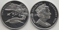 монета Британские антарктические территории 2 фунта 2016 год Пингвин