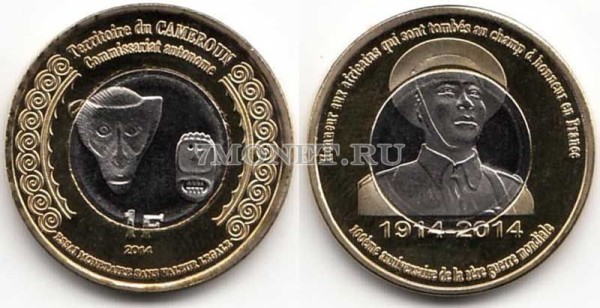 монета Камерун 1 франк 2014 год
