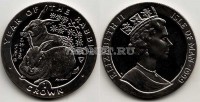 монета Остров Мэн 1 крона 1999 год кролика