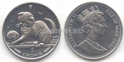 Остров Мэн 1 крона 2000 года