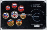 Словакия ЕВРО набор из 8-ми монет в пластиковой упаковке, цветной