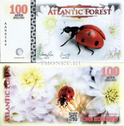 бона Атлантический лес 100 долларов 2016 год