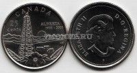 монета Канада 25 центов 2005 год 100-летие провинции Альберта