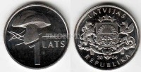 монета Латвия 1 лат 2004 год гриб
