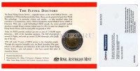 монета Австралия 5 долларов 1998 год 70 лет Королевской службе летающих докторов, в буклете