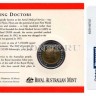 монета Австралия 5 долларов 1998 год 70 лет Королевской службе летающих докторов, в буклете