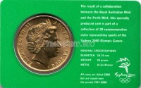 монета Австралия 5 долларов 2000 год Олимпийские игры в Сиднее - Бейсбол, в буклете 27 из 28