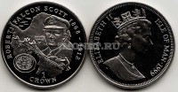 монета Остров Мэн 1 крона 1999 год Роберт Фалкон Скотт