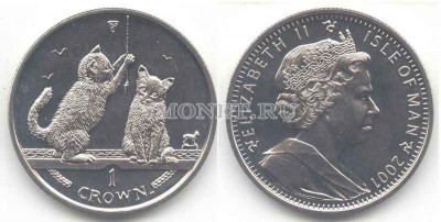 Остров Мэн 1 крона 2001 года