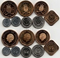 Нидерландские Антиллы набор из 8-ми монет