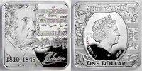 монета Ниуэ 1 доллар 2010 год Фридерик Шопен