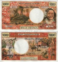 бона Новые Гебриды 1000 франков 1979 года
