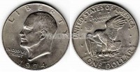 монета США 1 доллар 1974 год Эйзенхауер